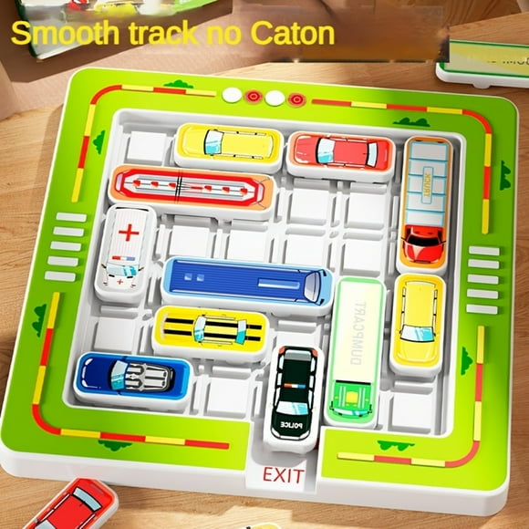 Jouets Jeu de Jamage de Circulation d'Heures Casse-Tête de Voiture Jouets de Stationnement Labyrinthe Planche Jouets Éducatifs Jeux de Casse-Tête pour Garçons Filles 3 4 5 Ans