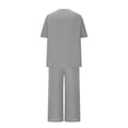 thumbnail image 7 of VBVC Women's 2 Piece V-Neck Drawstring Set,Ladies Sleeveless Top and Wide Leg Pants,Summer Dressy Outfit for Women,Gray,S-2XL, 7 of 7