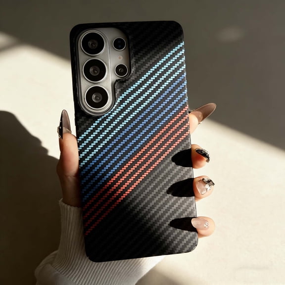 For Samsung Galaxy S26 Phone Case,Compatible With Mag-Safe,Carbon Fiber Pattern Back Design,Ultra Slim Anti-Scratch Shockproof Anti-fall Drop Protection,Thin Fit Rugged Phone Case,D