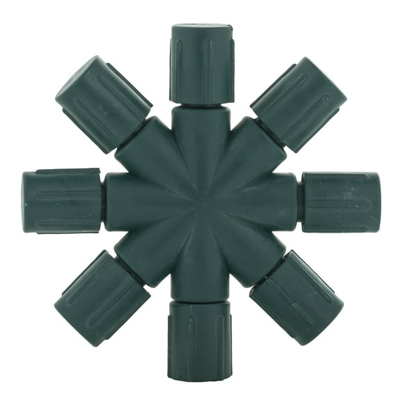 Vickerman Single Mold LED Set Green Coaxial 8-Way Splitter 2/Bag, CSA/us Listed.