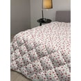 thumbnail image 2 of Tea Party Down Alternative Comforter, Cartoon with Teacups Abstract Floral Background Gothic Design Print, Microfiber Quilt for All Season, 5 Sizes, Lilac Pink Coral, by Ambesonne, 2 of 3