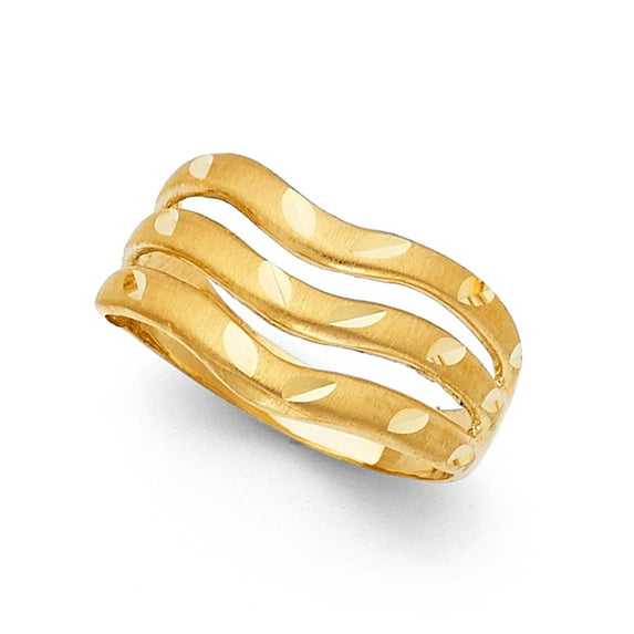 FB Jewels 14K Yellow Gold Semanario Ring Size 7