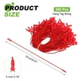 thumbnail image 2 of 300 Pcs Polyester Hang Tag String, 6 Inch Red Snap Lock Pins Loop Fastener Price Tag Ties for Clothes Shoes Luggage, 2 of 7