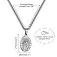 thumbnail image 5 of APSVO Silver Saint St Jude Necklaces for Men Boys Stainless Steel Medal Pendant Chain Christian Religious Catholic Birthday First Communion Graduation Fathers Day Jewelry Gifts Teen Him Dad Kids, 5 of 6