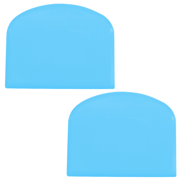 Espátula para cuencos y raspador de banco, herramienta multiusos de plástico flexible para cortar masa de cocina, raspadores de alimentos para hornear masa de pan, pasteles, fondant y glaseado, juego