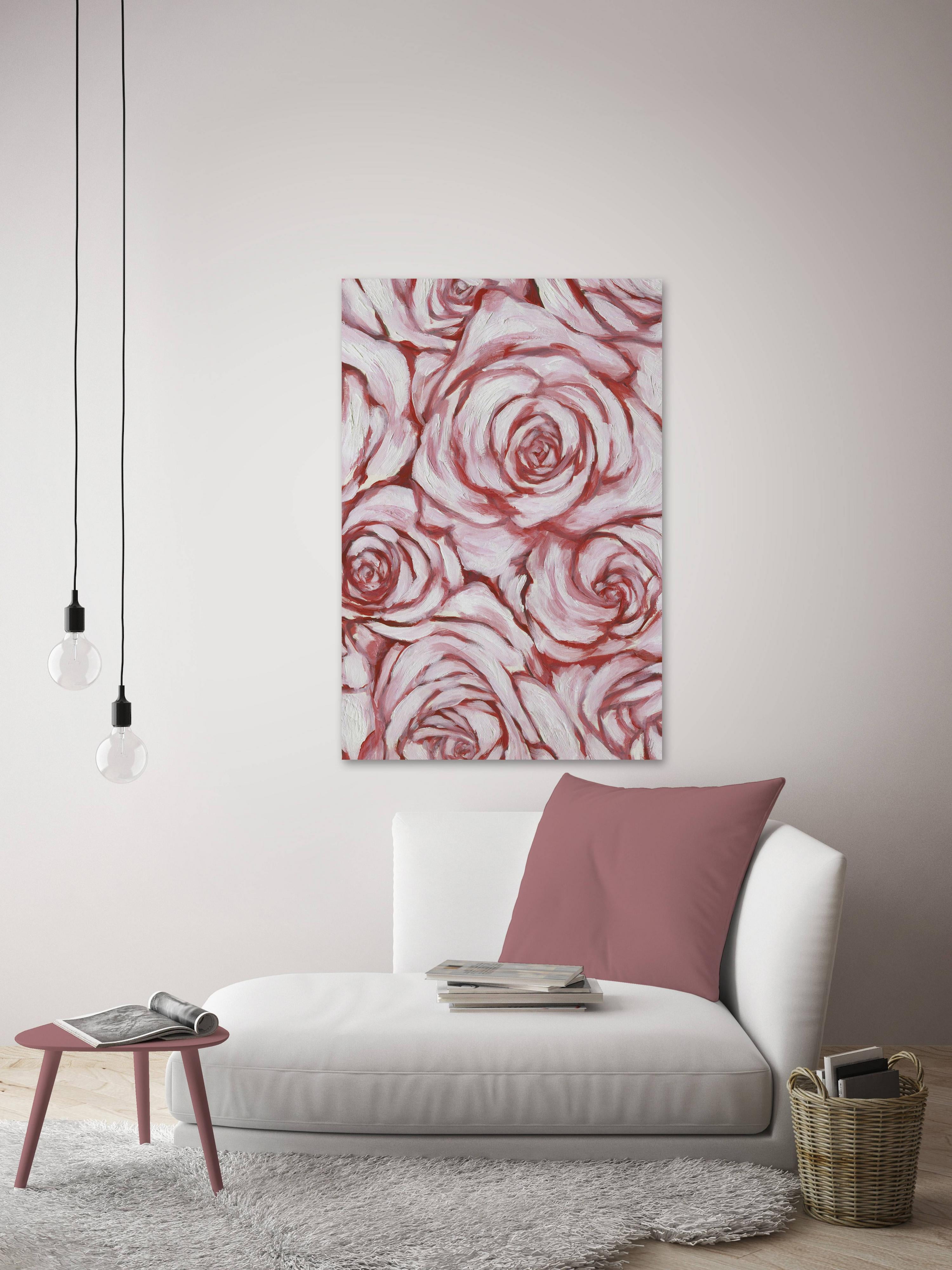 Marmont Hill Rose Outline Canvas Wall Art