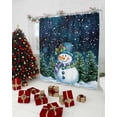 thumbnail image 5 of Navy Blue Snowman Christmas Shower Curtain, Green Tree Xmas Snowflake Waterproof Fabric Shower Curtains with 12 Hooks, Bathroom Curtain Set for Bathroom Accessories Decor, 36 x 78 Inches, 5 of 9
