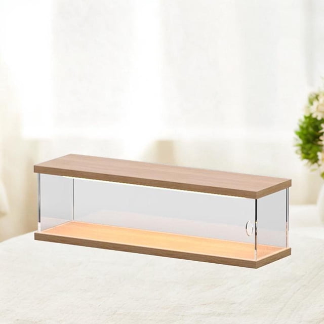 Vitrina de exhibición de modelos de automóviles a escala 1/64, caja de exhibición de acrílico, soporte de protección, vitrina de almacenamiento con 16 x 46 x 5 pulgadas 1 nivel
