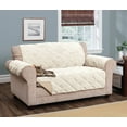 thumbnail image 2 of Innovative Textile Solutions 1-Piece Hudson Sherpa Waterproof Loveseat Furniture Cover, Ivory, 2 of 2