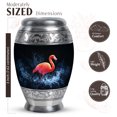 thumbnail image 2 of JAGASY Pink Flamingo Memorial Urn for Ashes Adult Male, Black Keepsake Small Urns for Human Ashes, Water & Leaf Decorative Urns for Mother, Cremation Urn for Father, (3 Inch), 2 of 7