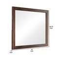 thumbnail image 5 of Benzara BM230392 44 in. Rectangular Wood Frame Mirror, Brown, 5 of 5