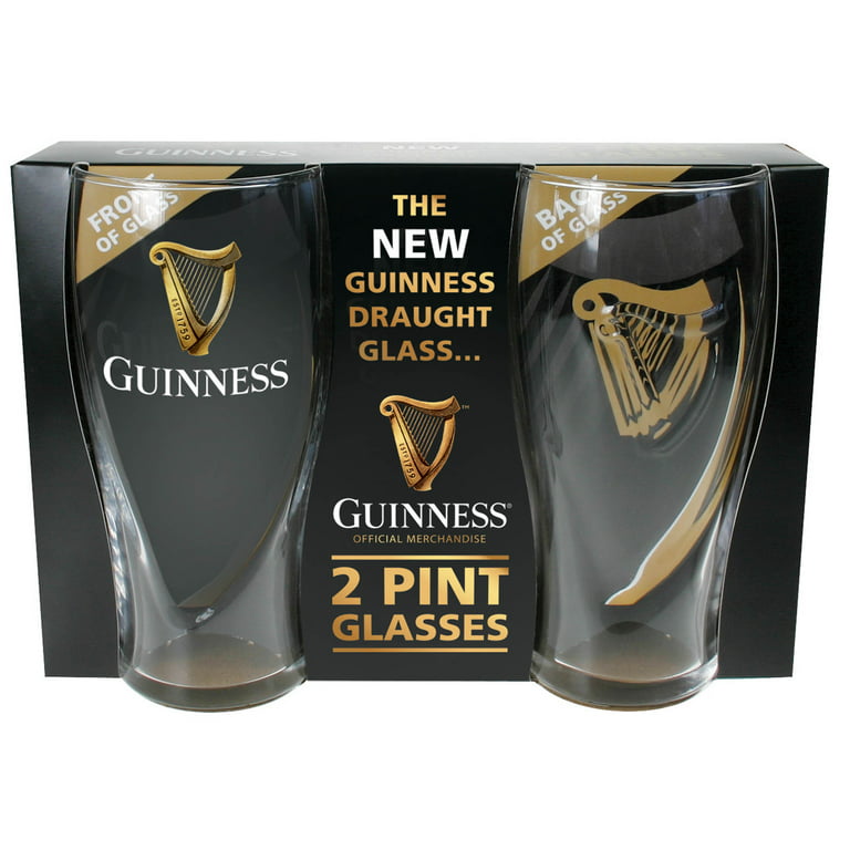 Guinness 827025 20 oz Harp Gravity Pint Glass - Pack of 2