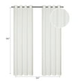 thumbnail image 3 of Maison Concepts Jacquard Panel W 8 Grom Leaves White 96" - Set of 2, 3 of 3