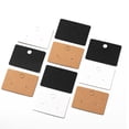 thumbnail image 4 of 100pcs Paper Round Rectangular Display Cards for Earrings Ear Studs Hangable Cardboard Jewelry Packaging Supplies Accessories Round Brown, 4 of 6
