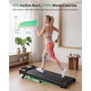 UREVO Smart Walking Pad with 12% Incline, Standing Desk Treadmill with 7-Layer Belt, 300lbs Capacity, Quiet Operation, Workout App with Track Insights, Remote Control for Home Office Exercise