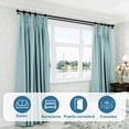 thumbnail image 3 of Barra de Cortina Doble para ventana, Cortinero doble Negro, Tubo Cortina Doble Negro, cortineros para ventanas, Barras de cortina Ajustable Doble para casa, Armario (71-213cm(28-84")), 3 of 9