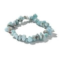 thumbnail image 4 of 12 pc Natural Larimar Beaded Stretch Bracelets 2 inch(48mm)DIY, 4 of 8
