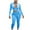 Sky Blue, variant on Babysbule Womens Fall Plus Top Sets Outfit Stylish Women Pocket V-neck Casual Solid Color Long Sleeve + Pants Set
