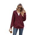thumbnail image 3 of Sudadera con Capucha y Cremallera de Larga Color Vino Tinto XXL, 3 of 9