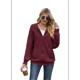 thumbnail image 3 of Sudadera con Capucha y Cremallera de Larga Color Vino Tinto XXL, 3 of 9