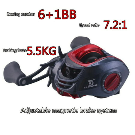 7.2:1 Metal Water Droplet Fishing Reel Gear for Saltwater Freshwater Fishing Accessories right hand (Best Type Of Fishing Reel)