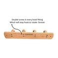 thumbnail image 3 of Wall hooks, Wooden Clothes Hooks For Mount On Wall And Doors, Wooden Wall Hooks, Pack Of 2 Pieces, 3 of 4