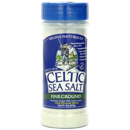 Ground Seal - Celtic Sea Salt Fine Ground Salt Shaker, 8 Oz