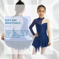 thumbnail image 7 of TiaoBug Kids Girls Long Sleeve Mesh Figure Ice Skating Dress, 7 of 7