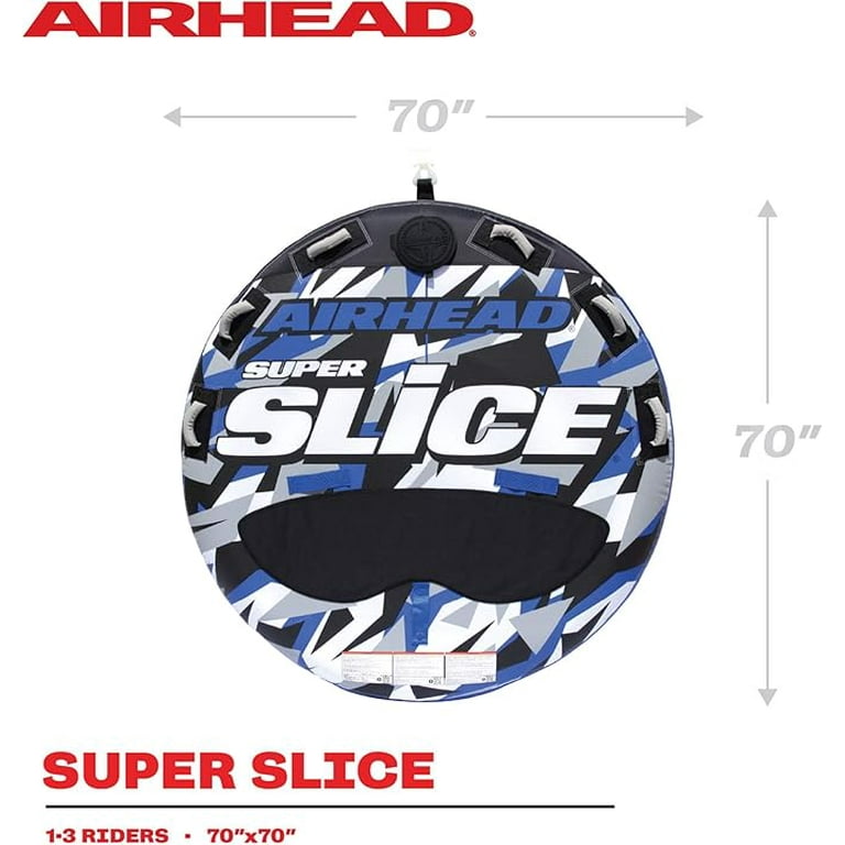 Airhead Super Slice, 1-3 Rider Towable Tube for Boating