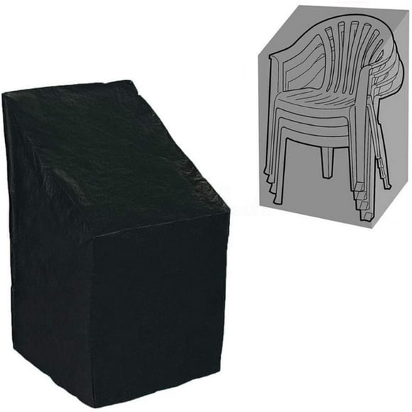 UCARE Stackable Chair Cover Waterproof 210D Oxford Fabric Patio Stacking Chair Protective Covers for Outdoor Garden