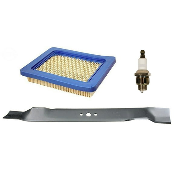 Mower Blade w/ Air Filter & Spark Plug Fits Rotary Replaces 15501