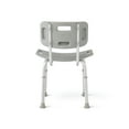thumbnail image 5 of Medline Bath Chair and Shower Chair with Back for Elderly, Sturdy, 12-In Seat, 400 lb Weight Capacity, Gray, 5 of 5