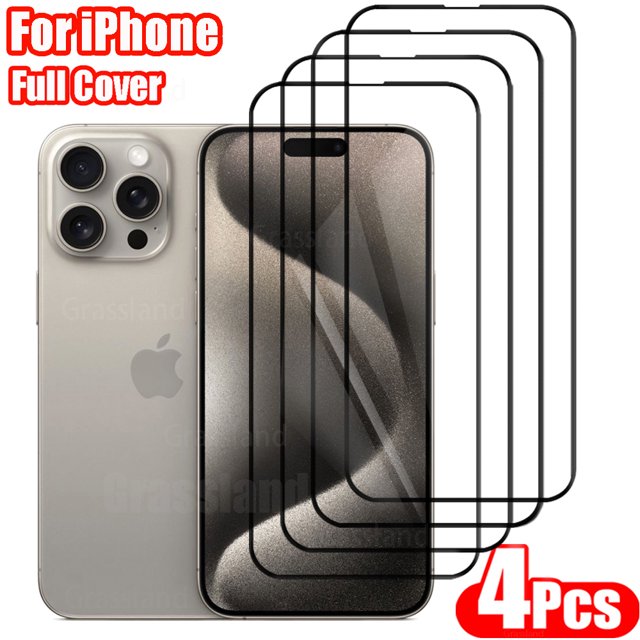 Full Cover Protective Screen Protector For iPhone 16 15 14 13 12 11 Pro Max Anti-Burst Tempered Glass Protective Glass Film