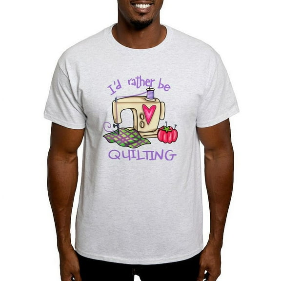 CafePress - I'd Rather Be Quilting Light T Shirt - Light T-Shirt - CP