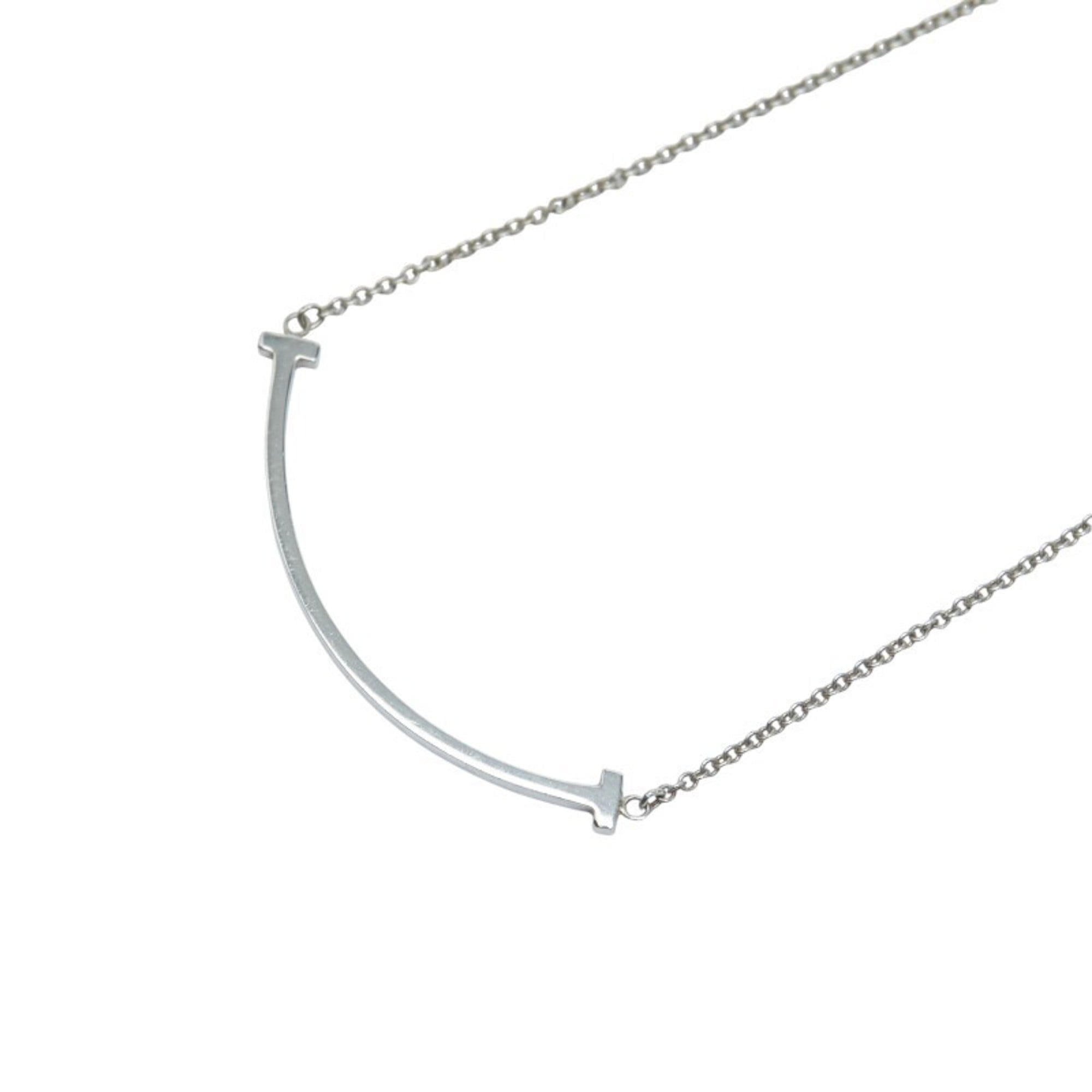 Pre-Owned Tiffany T Smile Necklace in 925 Sterling Silver for Women. TIFFANY & Co. (Good)