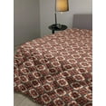 thumbnail image 2 of Oriental Down Alternative Comforter, Geometric Floral Ornamental Monochrome Motif Illustration, Microfiber Quilt for All Season, 5 Sizes, Burnt Sienna and Coral, by Ambesonne, 2 of 3