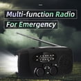 thumbnail image 2 of Kuymtek 3 luces LED linterna manivela Radio 1200 mAh potencia AM FM Radio negro, 2 of 9