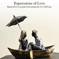 thumbnail image 5 of Romantic Couple in a Boat Figurine - Ideal Gift for Girlfriend, Boyfriend, Husband, or Wife | Perfect for Home and Office Decoration, Ideal for Valentine's Day or Anniversaries, 5 of 5