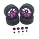 thumbnail image 3 of Kit de llantas de goma para RC, Pieza de actualización de neumáticos de goma RC, Cubo de rueda de metal de 12 mm Púrpura, 3 of 9