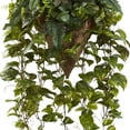 thumbnail image 3 of Nearly Natural Vining Mixed Greens With Cone Hanging Basket, 3 of 5