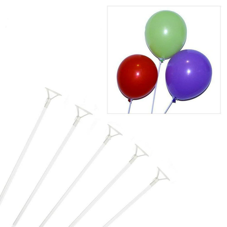 Balloon Holders X 12 Plastic Sticks and Cups Stand Birthday Party