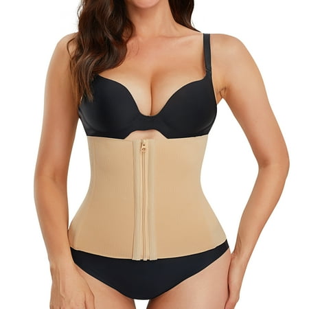

CtriLady Women s Postpartum Belly Seamless Waist Trainer body shaper C Section Belly Wrap Shapewear for Tummy Control Recovery Girdle(Beige X-Large)