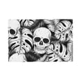 thumbnail image 2 of Rocae Skull and palm leaves Printed Heat Resistant Place Mats,Classic Hemstitch Cloth Fabric Placemats Imitation Linen Place Mat Table Mats 18x12 inch, 2 of 9