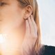 thumbnail image 2 of 6 Pairs Rose Gold Hoop Earrings Set For Women Lightweight Hypoallergenic Chunky Open Hoops Set For Gift, 2 of 2