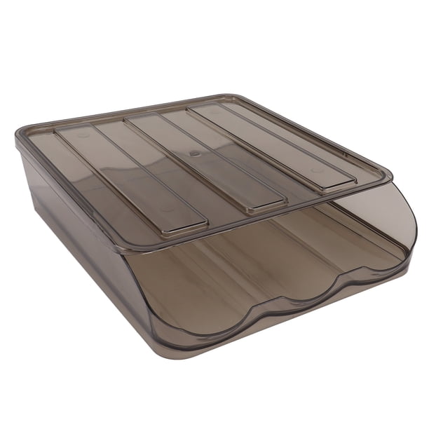 Porta Huevos para Refrigerador Translúcido Apilable Cajas de Almacenamiento de Huevos para Nevera Contenedor de Huevos Rodante Automático Bandeja de Huevos con Cubierta ANGGREK Otros