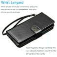thumbnail image 6 of For iphone 17 Pro Case Wallet with Card Holder, Lanyard and Kickstand for Women Men, Ebizware Magnetic Flip Detachable PU Leather Wallet Phone Case Cover for iphone 17 Pro 6.3" - Black, 6 of 7