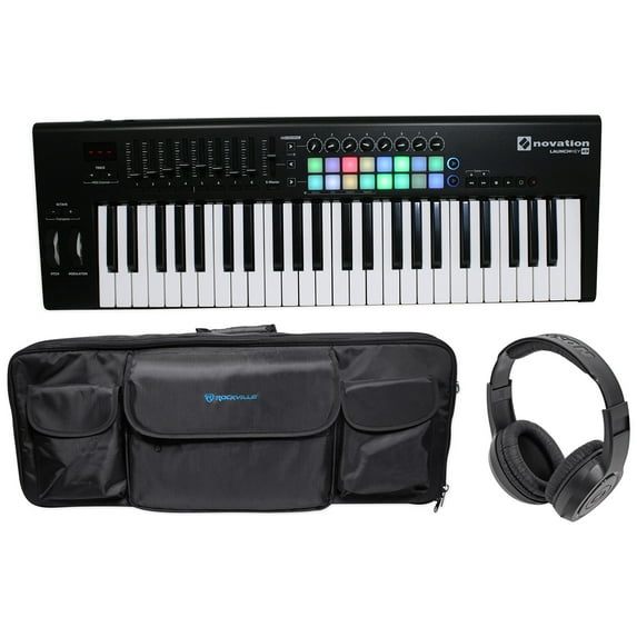 Novation LAUNCHKEY-49-MK2 49-Key USB Keyboard Controller+Headphones+Carry Bag