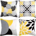 thumbnail image 1 of Linen printed pillowcase four piece set comfortable soft home decor detachable pillowcase, 1 of 4
