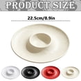 thumbnail image 3 of ZOURIH 2PCS Round Chip and Dip Serving Divided Serving Platter Appetizers and Cheeses Serving Tray White Compartment Dishes for Party,Christmas,Dessert,Fruit,Candy,9-inch(Beige), 3 of 4