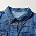 thumbnail image 3 of IBTOM CASTLE Toddler Baby Girls Boys Denim Jacket Long Sleeve Button Down Jeans Coat Ripped Hooded Top Fall Cowboy Casual Outwear Clothes 3-4 Years Blue, 3 of 8